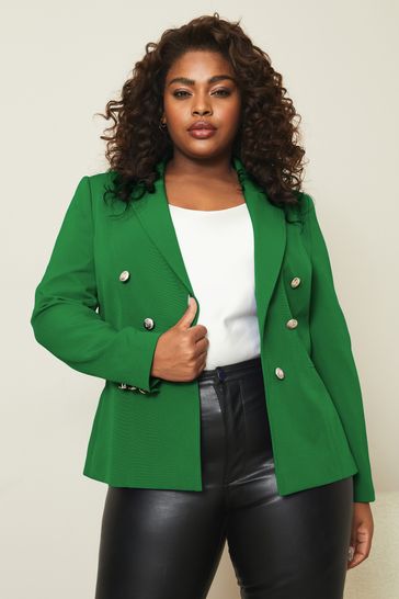 Green military best sale blazer