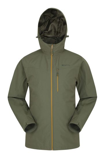 Mountain Warehouse Khaki Green Brisk Extreme Mens Waterproof Jacket