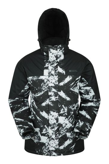 Mountain Warehouse White Print Shadow Mens Printed Ski Jacket