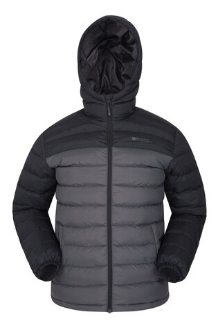 Mountain Warehouse Black and Grey Seasons Mens Padded Jacket