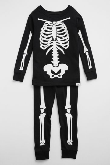 Gap Black Organic Cotton Skeleton Pyjamas