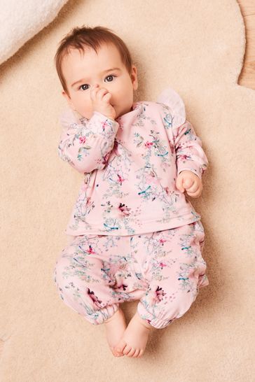 Buy Lipsy Pink Baby Velour Frill Set from Next Slovakia