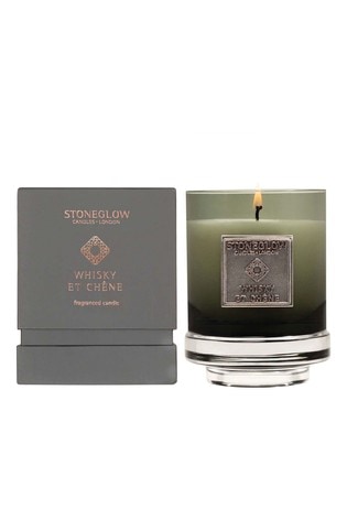 Stoneglow Clear Metallique Collection Whisky et Chene Tumbler Scented Candles
