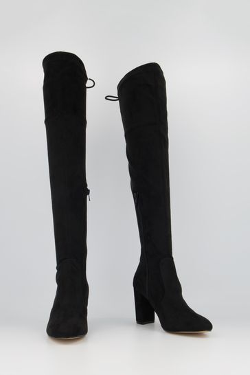 Buy Office Black Block Heel Knee High Boots from Next Luxembourg