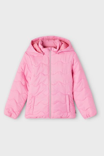 Name It Pink Girls Hooded Padded Jacket