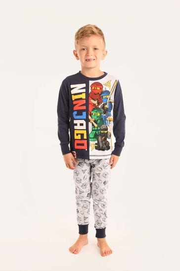 Brand Threads Blue Lego Ninjago Boys Pyjamas