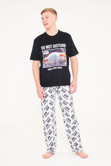 Brand Threads Black The Mandalorian Child- Mens Pyjamas