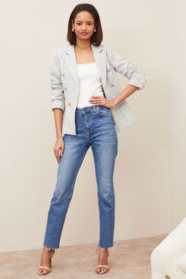 Blue petite blazer online
