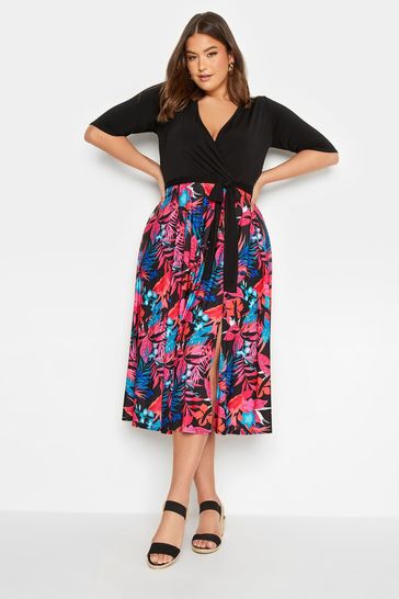 All in one dress wrap top