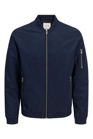 Buy Jack Jones Navy Blue Bomber Jacket from Next Luxembourg