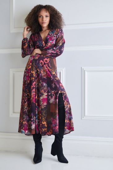 Full skirt wrap dress 2025