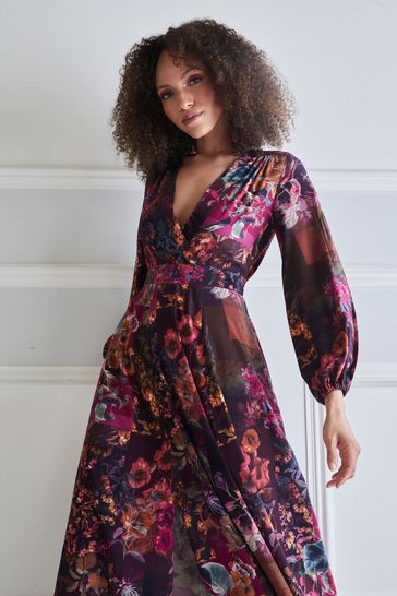 Full skirt wrap dress outlet