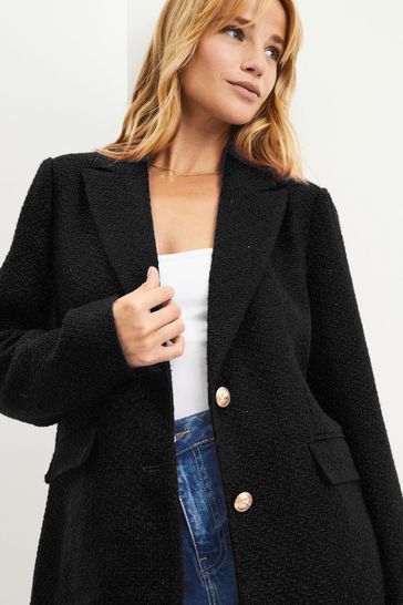 Buy VERO MODA Black Boucle Blazer from Next Austria