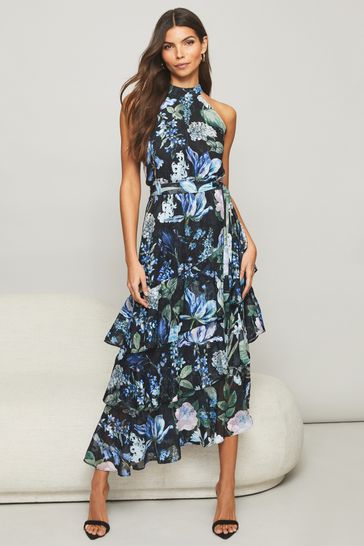 Buy Lipsy Printed Tiered Halter Midi Dress from Next South Africa