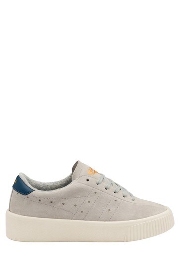 Gola Grey Super Court Suede Lace-Up Trainers