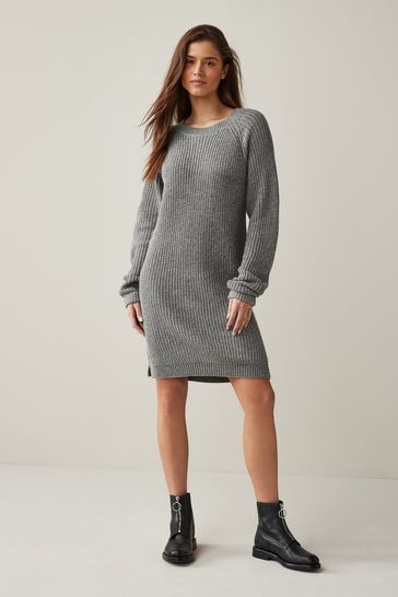 Buy NOISY MAY Grey Long Sleeve Jumper Dress from Next Singapore