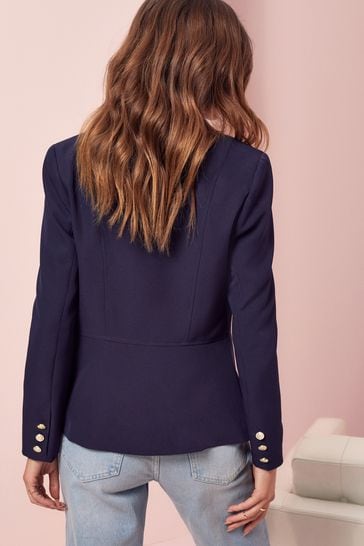 lipsy military tailored button blazer