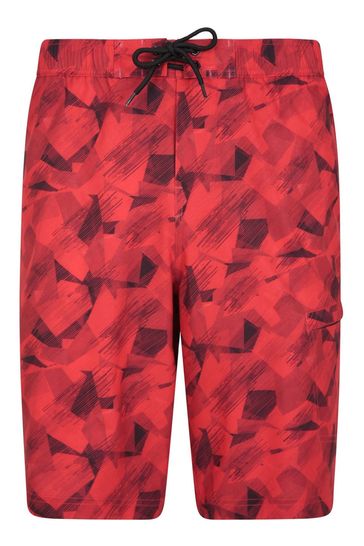 Mountain Warehouse Red Printed Mens Swim Shorts