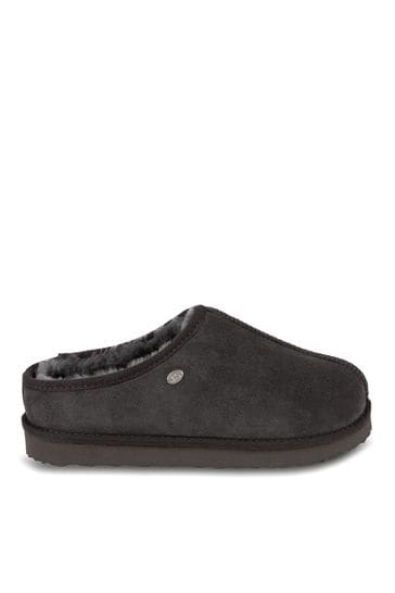 Buy Just Sheepskin Grey Mens Louis Sheepskin Slipper from Next Ireland