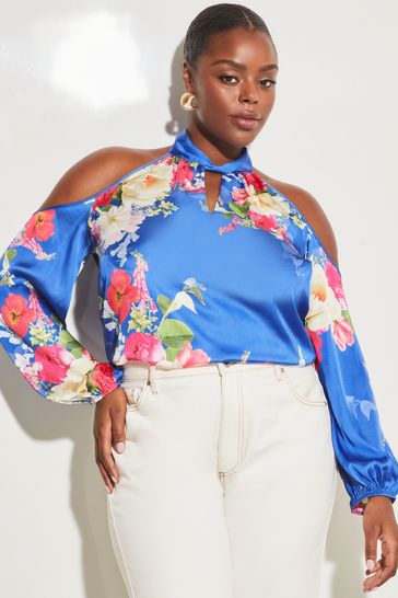 Cold shoulder top long sleeve