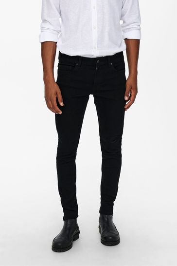 Only & Sons Black Skinny Fit Jeans