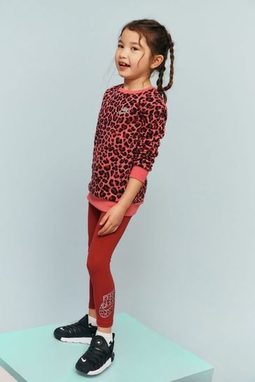 Nike Little Kids Leopard Sweatshirt and Leggings Set