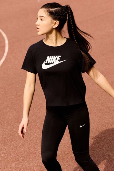 Nike Black Futura Cropped T-Shirt