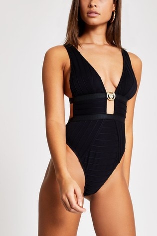 river island black swimsuit