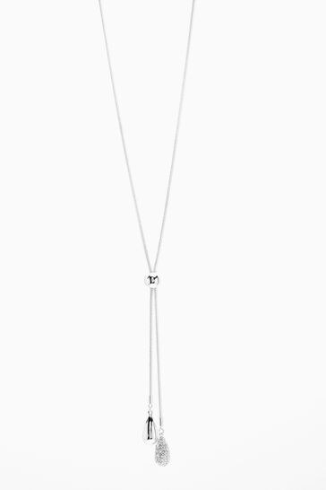 Teardrop store lariat necklace