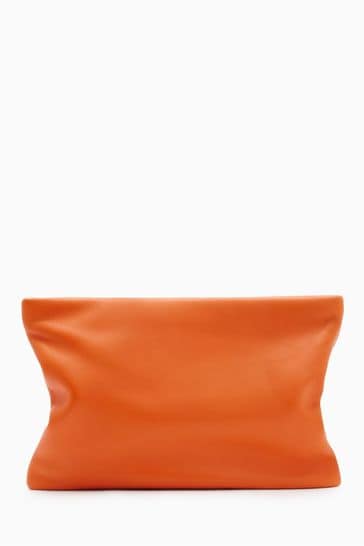 AllSaints Orange Bettina Clutch