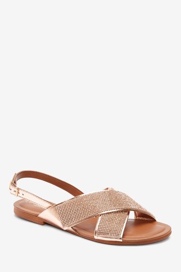 Wide fit rose gold sandals uk sale
