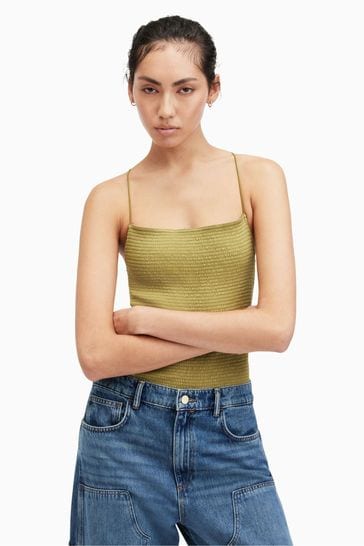 AllSaints Green Tilly Bodysuit