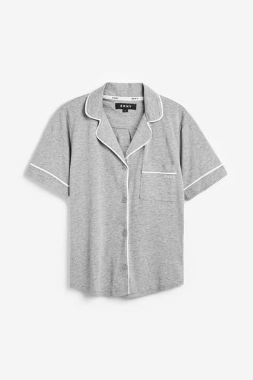 Buy DKNY Grey Signature Short Notch Collar Pyjama Set from Next Qatar