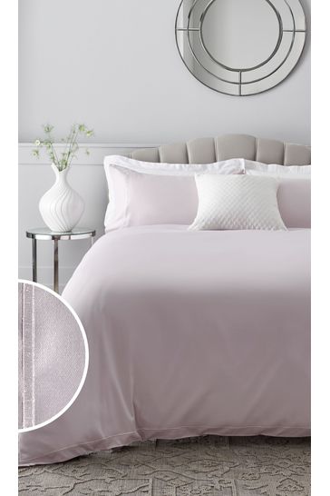 Heather Pink 300 Thread Count 100% Cotton Sateen Collection Luxe Duvet Cover and PIllowcase Set