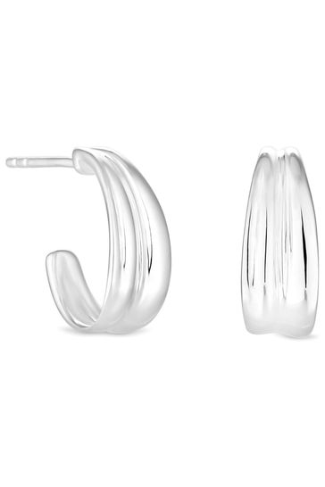 Simply silver sales hoop earrings