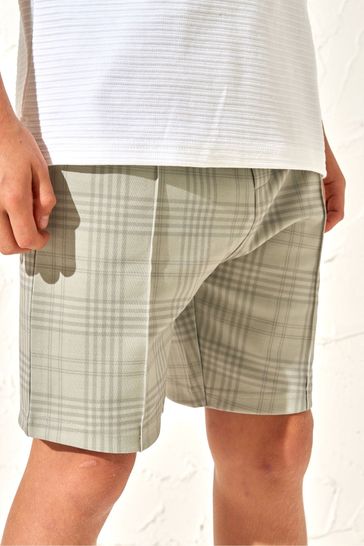 Grey top check shorts