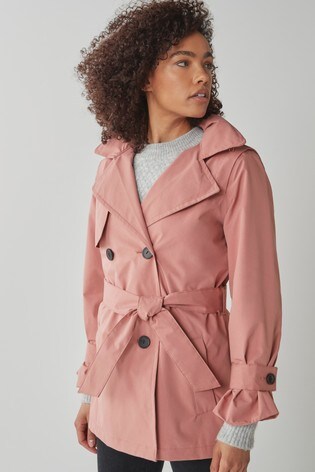 blush trench coat