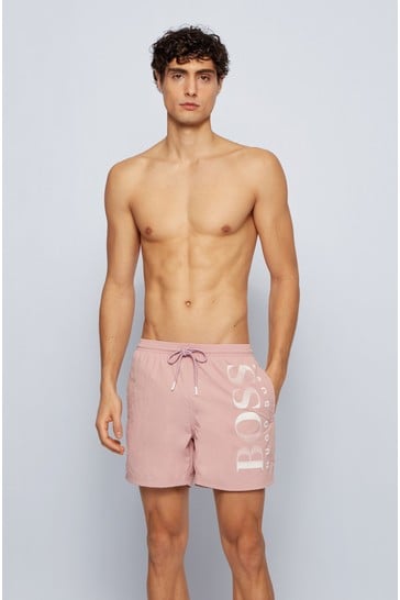 BOSS Pink Octopus Swim Shorts
