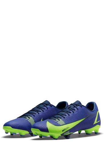 Nike Blue Mercurial Firm Ground Football Boots