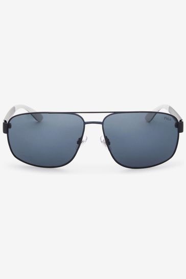 Polo Ralph Lauren Navy Blue Double Bridge Sunglasses