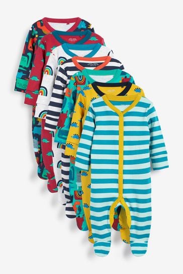 Bright Baby 7 Pack Printed Sleepsuits (0-2yrs)