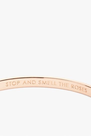 Kate spade rose gold bangle hot sale stop and smell the roses