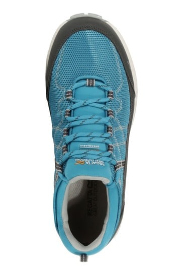 Regatta Mens Samaris Lite Waterproof Breathable Low Walking Shoes Blue 