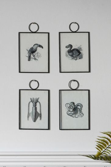 Gallery Home Set of 2 Gold Hanging Bird Prints