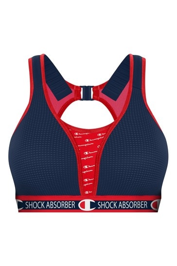 Shock Absorber x Champion crop high support sports bra top in white