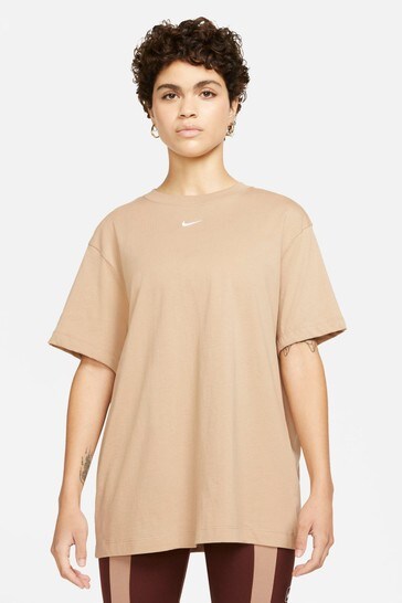 Nike Nude Essential Oversized Swoosh T-Shirt