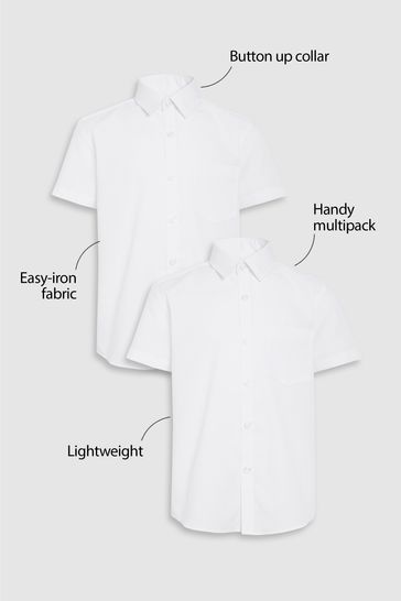 toddler white short sleeve button up