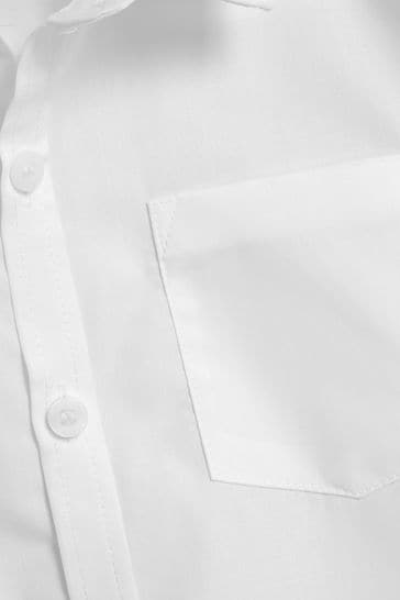 White Slim Fit 2 Pack Short Sleeve School Shirts 3 17yrs