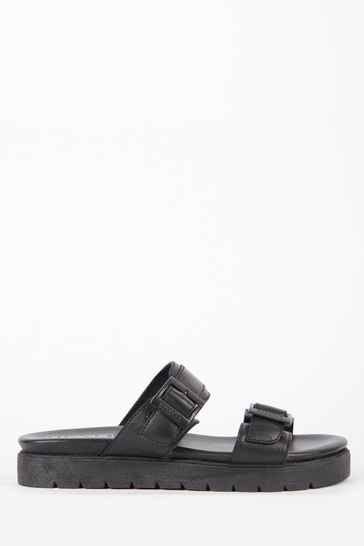 Barbour® International Sanz Black Sandals