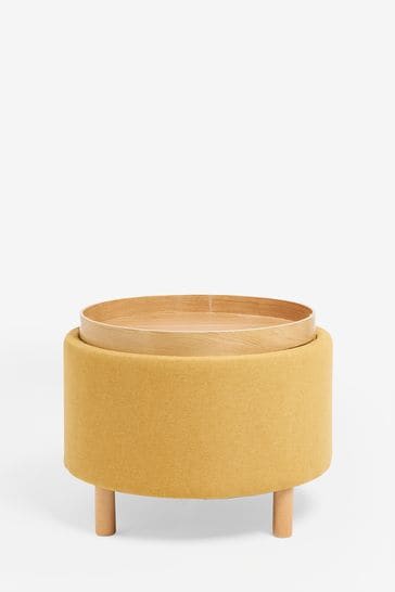 Buy Soft Marl Ochre Yellow Ashton Storage Stool from the Next UK
